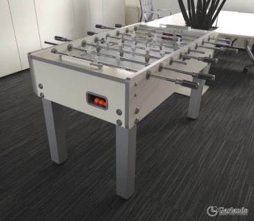 Preview: Kurbler Tischfußball Fußballtisch Drehfußballtisch Garlando G-500 Pure White